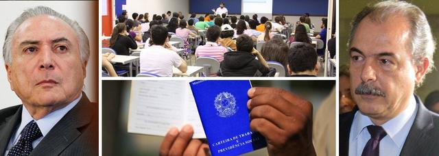 Depois do fim da CLT, Temer quer cobrar mensalidade nas universidades