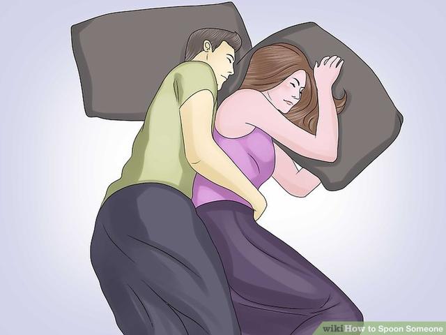 To spoon someone