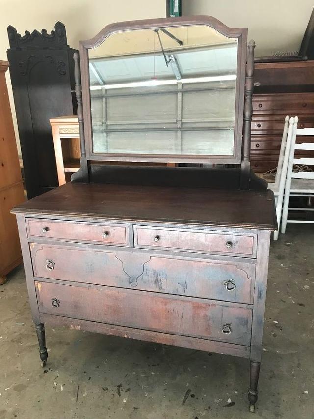 Antique Dresser Makeover See How I Removed Veneer