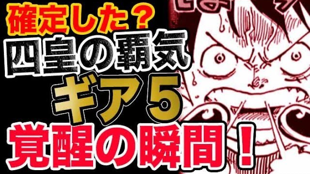 ワンピース 確定 四皇の覇気 覇王色 皇 発動でギア5覚醒