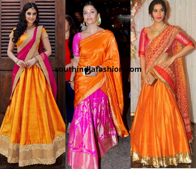 Top 10 Half Saree Color Combinations Trending This Season 国际 蛋蛋赞