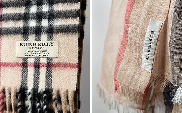 burberry scarf label authentic