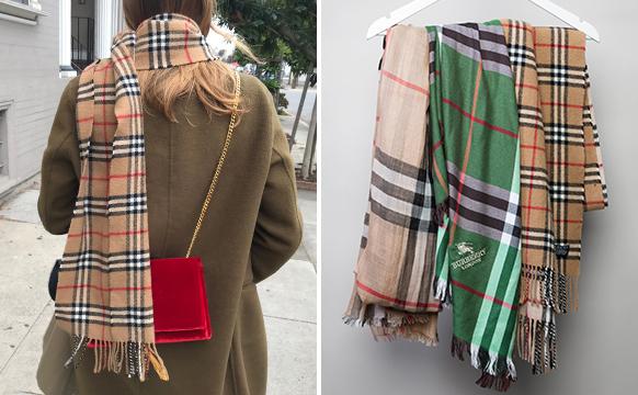 burberry scarf the real real