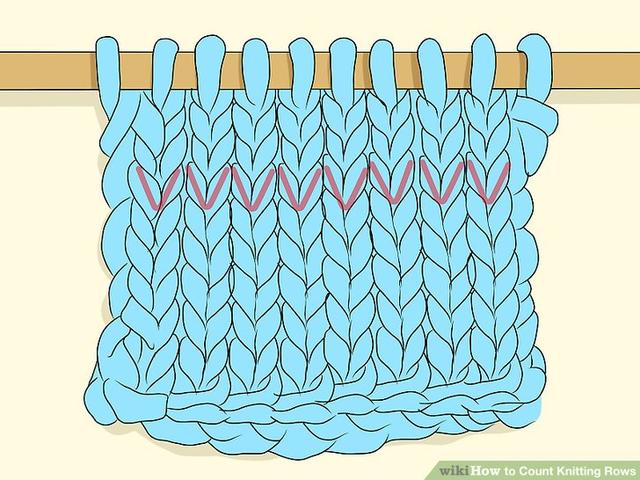 how to count rows in knitting