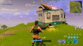 la montagne au nord de salty springs - emplacement camion de glace fortnite