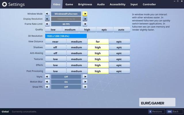 distancia de la vista cuanto mas alto sea esto mas podra ver si lo bajas puedes obtener una ventaja de rendimiento pero solo en dispositivos mas lentos - configuraciones de fortnite pc