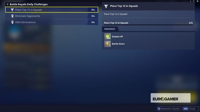 vous pouvez voir a quoi ressemblent les defis quotidiens dans le lobby de fortnite - defis semaine 1 saison 4 fortnite