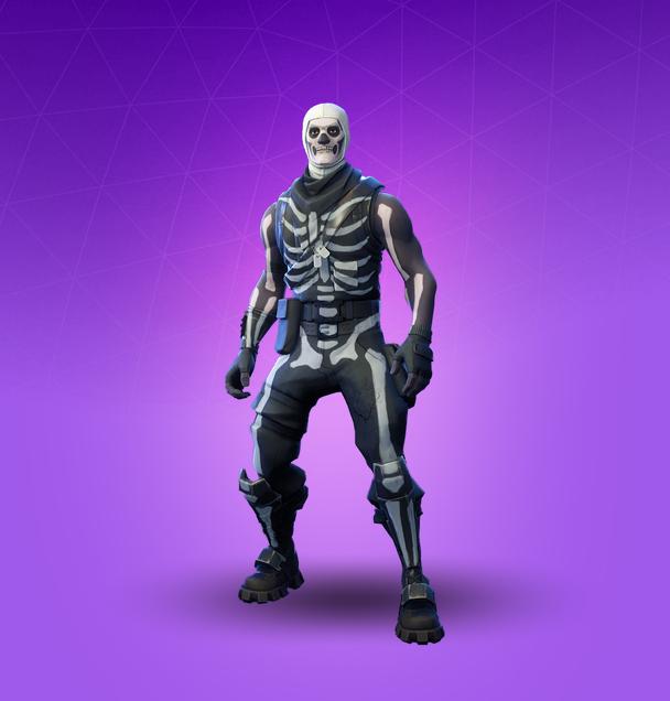 8 skull trooper peau - fortnite skin lapin blanc