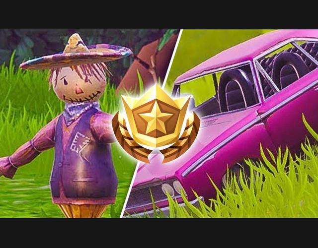 la recherche infinie entre un epouvantail un hotrod rose et un grand ecran est l un des defis de la saison 4 de la semaine 2 voici comment resoudre l un - danser devant des camera fortnite