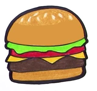 How To Draw A Burger å›½é™… è›‹è›‹èµž