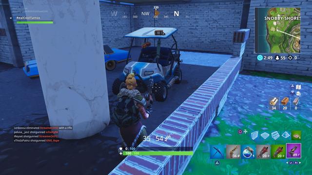 emplacements du chariot de golf fortnite atk - voiturette de golf fortnite