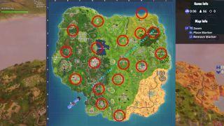 tous les emplacements des eclairs flottants fortnite - emplacement piste de danse fortnite