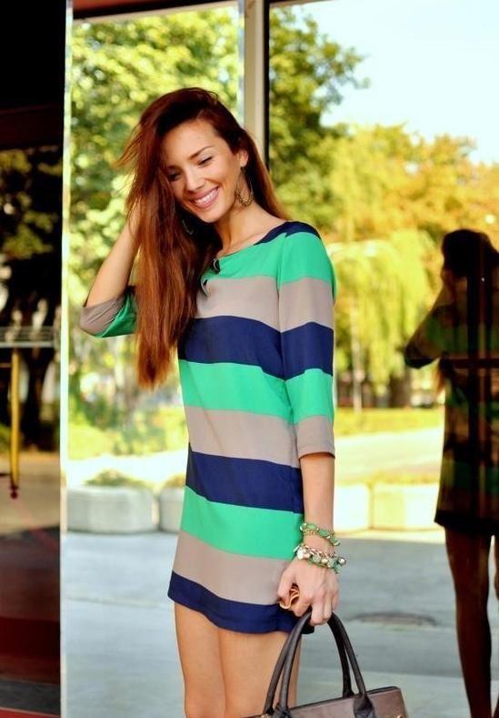 como usar vestido listrado