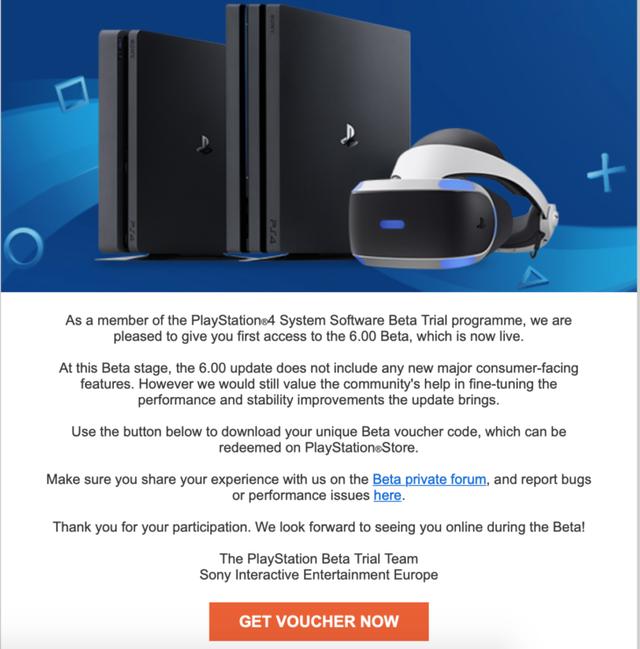 mise à jour ps4 6.00