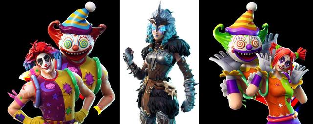 La Fuite De Fortnite Revele Des Peaux De Clowns Psycho Valkyrie - la fuite de fortnite revele des peaux de clowns psycho valkyrie avec un planeur de dragon de glace