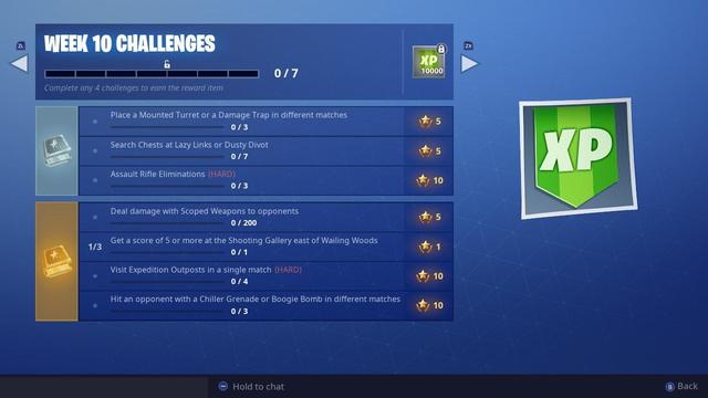 fortnite week 10 challenges explained - shooting gallery locations fortnite week 10