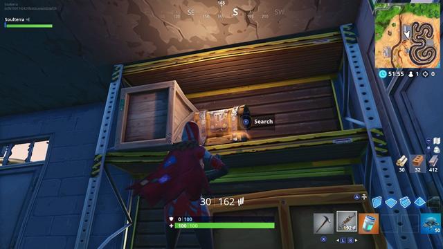 fortnite overtime challenges search chests and ammo boxes at a racetrack and dance club gaming - fortnite club location