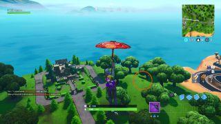 search where the knife points on the treasure map loading screen in fortnite season 8 - fortnite challenge search where the knife points