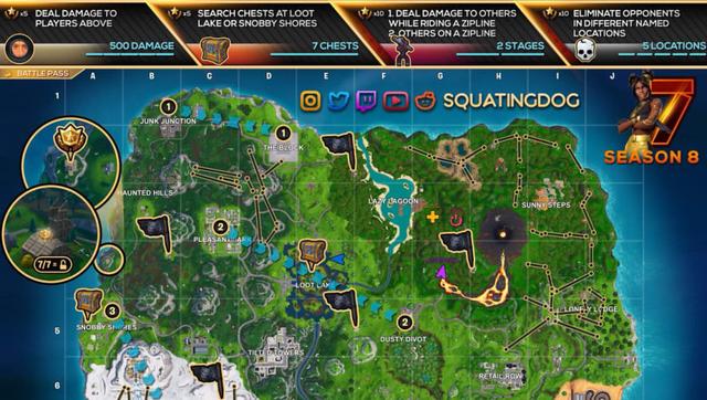 Fortnite Season 8 Week 7 Cheat Sheet Queenews - fortnite season 8 week 7 cheat sheet gaming