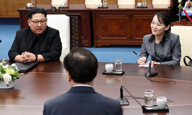 Kim Jong Un and Kim Yo Jong at the Inter-Korean Summit at the two Koreas’ demilitarized zone in April 2018.