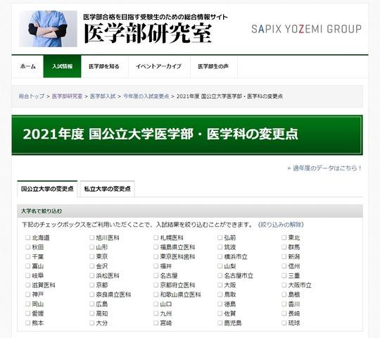 大学受験21 医学部変更点 東北大 筑波大など Beezまとめ