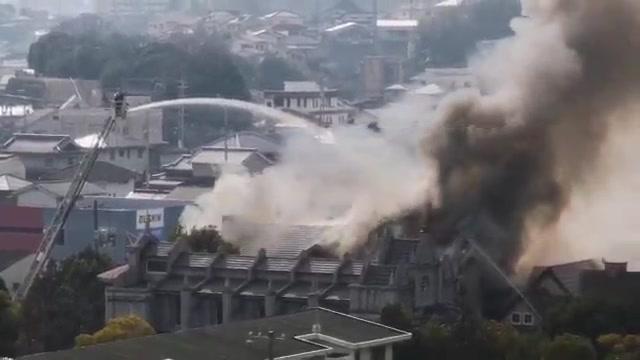 広島県福山市南蔵王町の聖ペトロ教会で火事